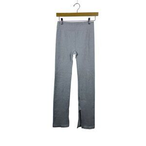 Fabletics Women's Medium Ribbed Mid Rise Straight Leg Split Leg Yoga Leggings